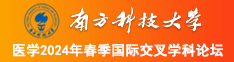 鸡巴硬插操小女生南方科技大学医学2024年春季国际交叉学科论坛